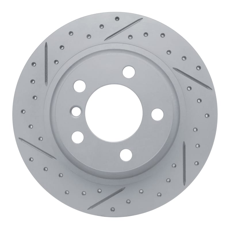 R1 Concepts — R1 13-16 Mini Cooper Paceman Rear Left Drilled & Slotted Geo-Carbon Rotor
