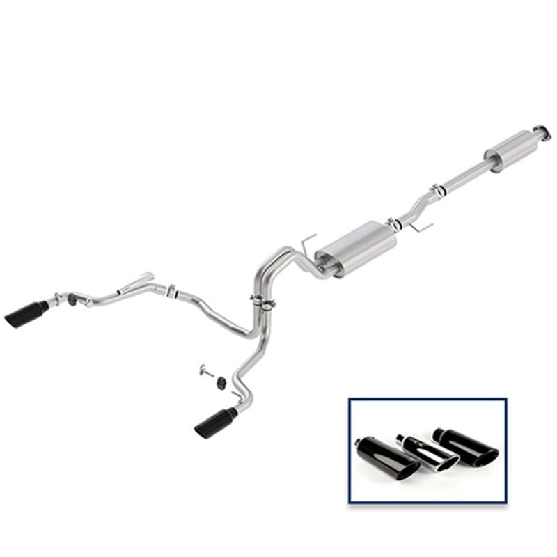 Ford Racing — Ford Racing 15-18 F-150 5.0L Cat-Back Touring Exhaust System - Rear Exit Black Chrome Tips
Exhaust System Kit