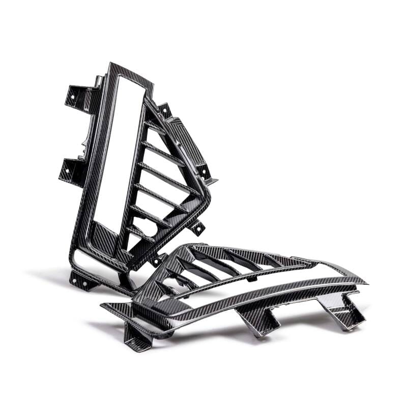 Anderson Composites — Anderson Composites 22-24 Cadillac CT5 Black Wing Type-OE Carbon Fiber Side Grilles