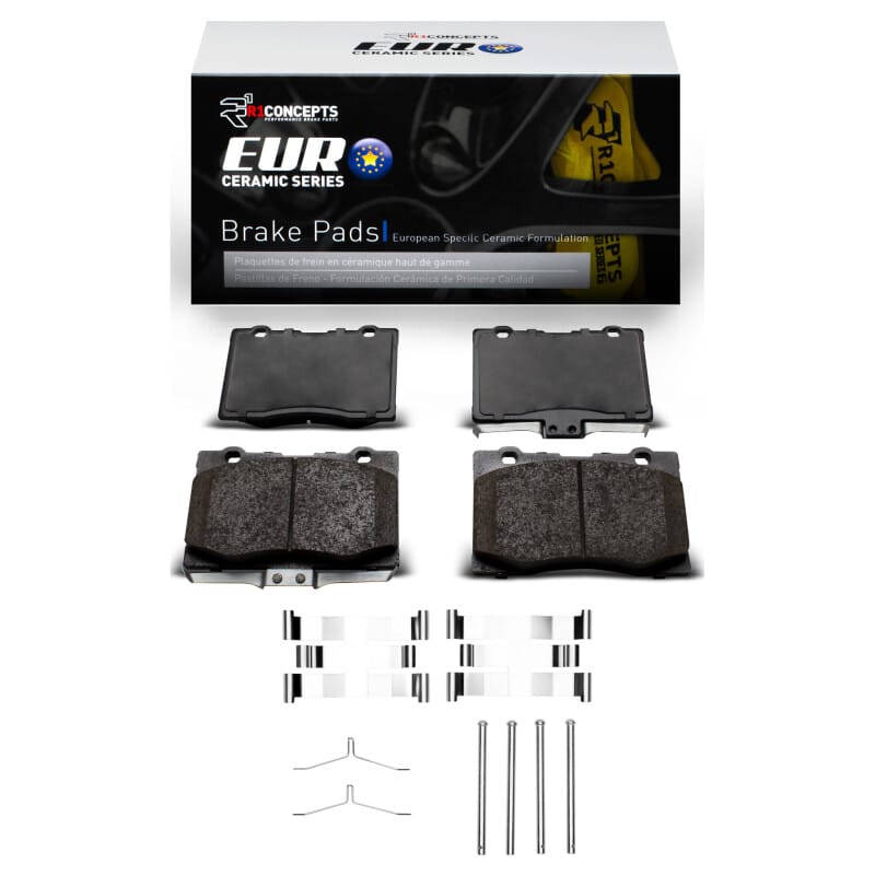 R1 Concepts — R1 05-12 Acura Rl Front Euro Ceramic Brake Pads and Hardware Kit
R1 Euro Ceramic Pads