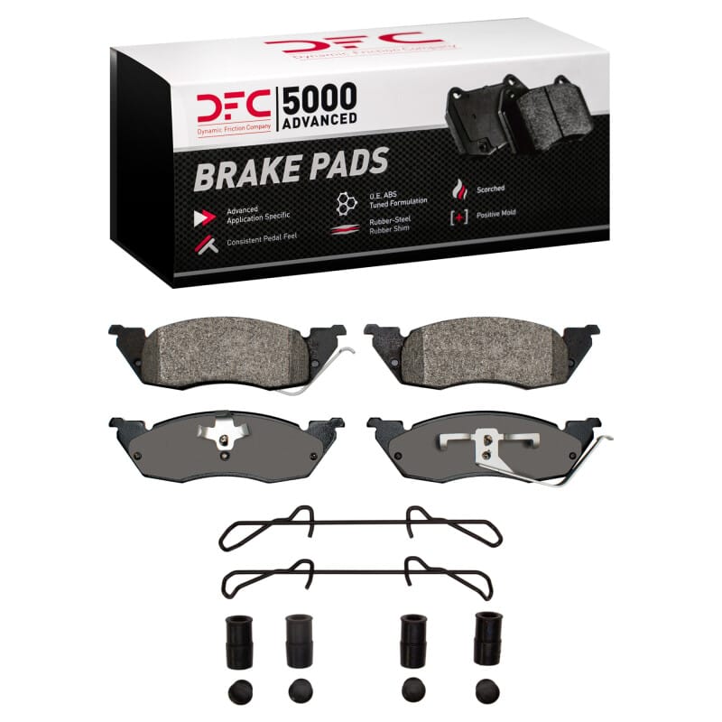DFC — DFC 91-98 Dodge Dakota RWD Front 5000 Advanced Semi Metallic Brake Pads and Hardware Kit
DFC Brake Pad Set