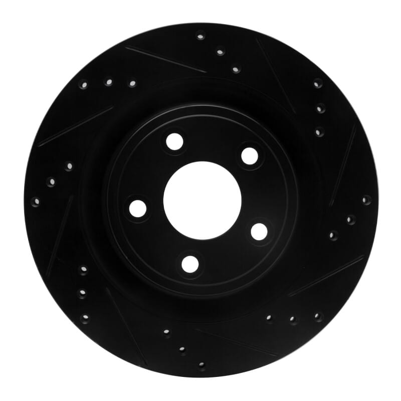 R1 Concepts — R1 06-08 Jaguar S-Type Rear Right Drilled & Slotted Black Brake Rotor
R1 Brake Rotor Drill