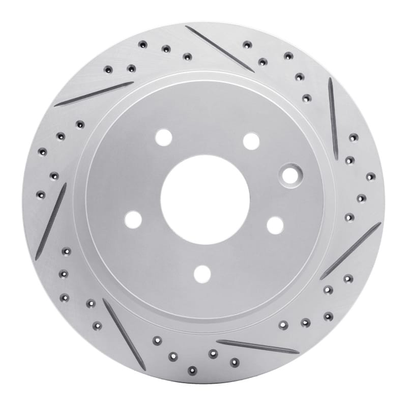 R1 Concepts — R1 02-06 Infiniti Q45 Rear Right Drilled & Slotted Geo-Carbon Rotor