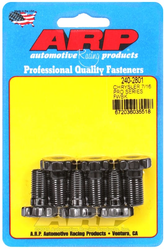 ARP — ARP Chrysler 7/16in x 20 - .875in Length Pro Series Flywheel Bolt Kit