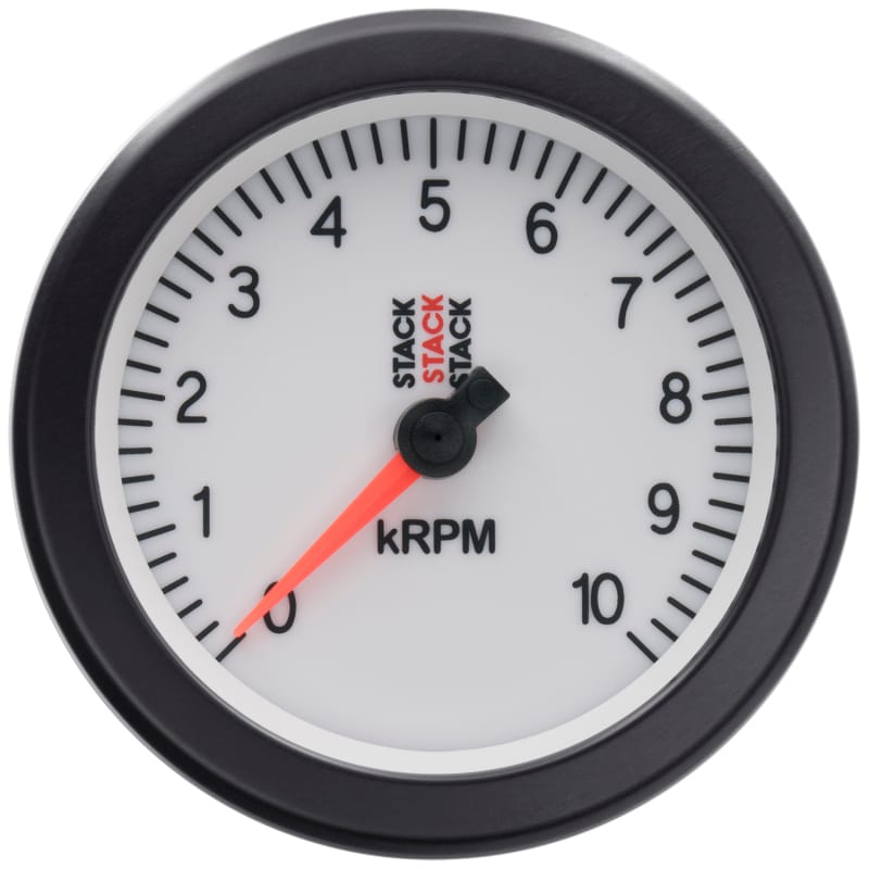 AutoMeter — Autometer Stack Sport 88mm 0-10K RPM Tachometer - White
TACH SPORT WT 10KRPM