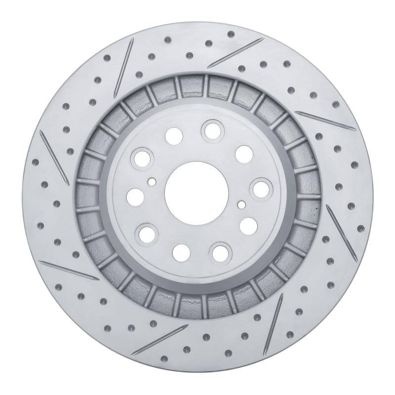 R1 Concepts — R1 18-23 Lexus Ls500 Left Rear Drilled & Slotted Geo-Carbon Rotor