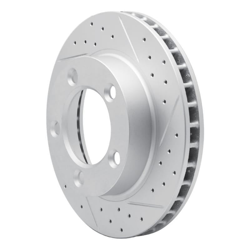 R1 Concepts — R1 76-93 Ford Bronco Front Right Drilled & Slotted Geo-Carbon Rotor