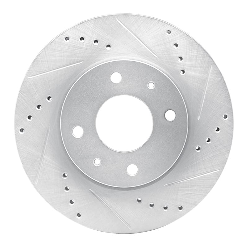 R1 Concepts — R1 04-04 Mitsubishi Lancer Front Right Drilled & Slotted Silver Brake Rotor
R1 Brake Rotor Drill