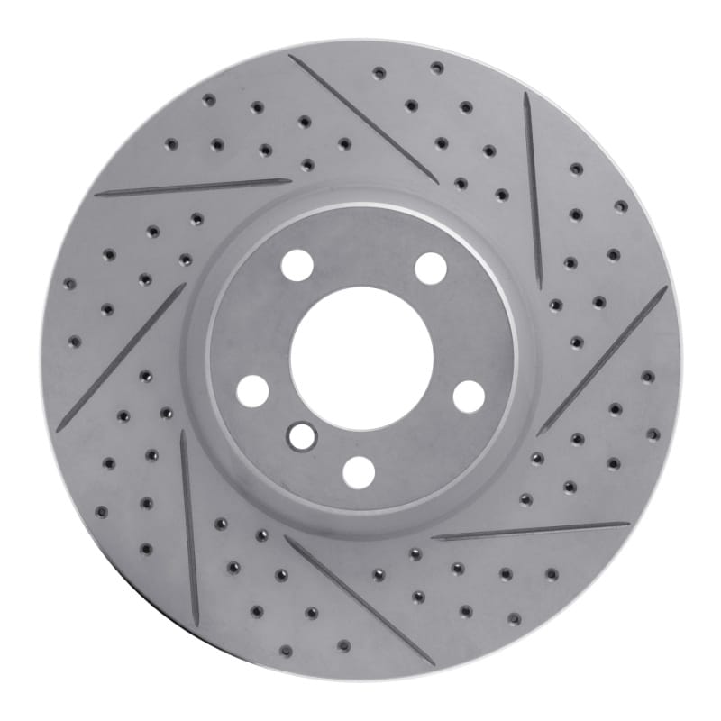 R1 Concepts — R1 07-18 BMW X6 Front Right Drilled & Slotted Geo-Carbon Rotor