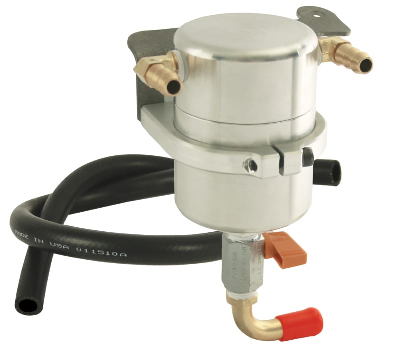 Moroso — Moroso 07-14 Ford Mustang Shelby GT500 Air/Oil Separator Catch Can - Billet Aluminum