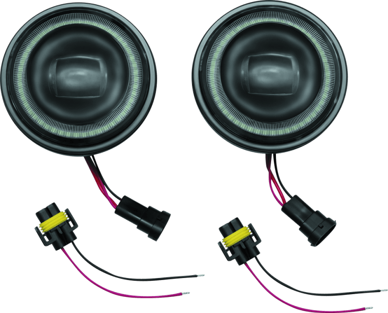 Kuryakyn — Orbit Vision LED Passing Lamps With Halo 4-1/2inch Black
