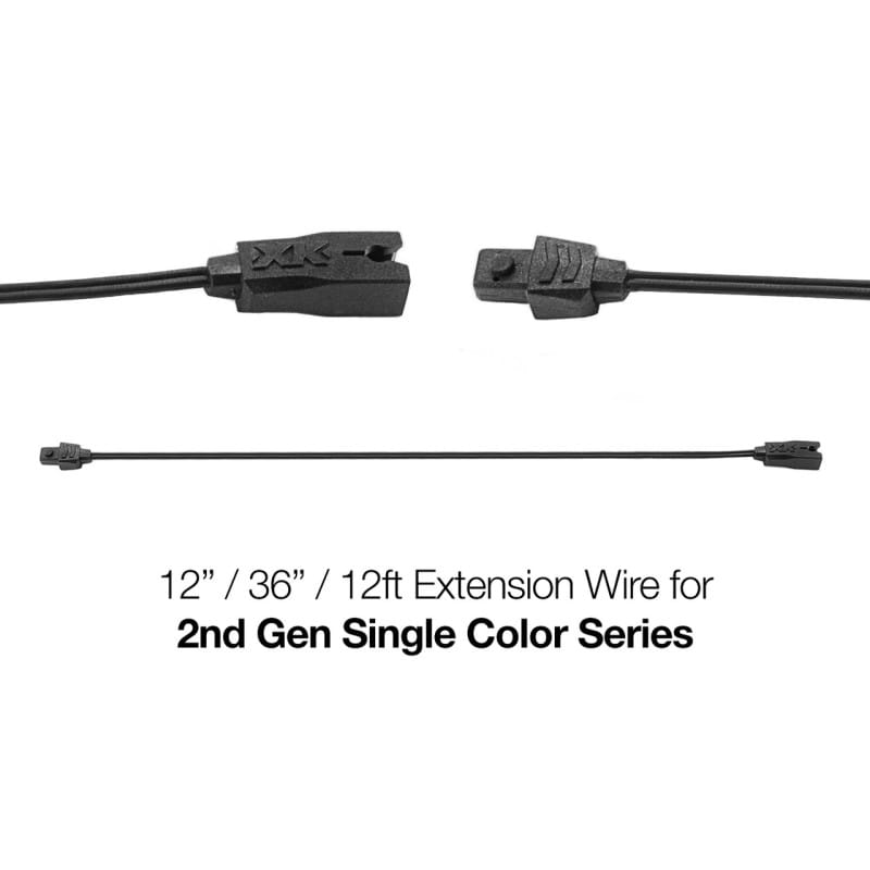 XKGLOW — XK Glow Single Color Series 2nd Gen 2pin Extension Wire for 12FT
