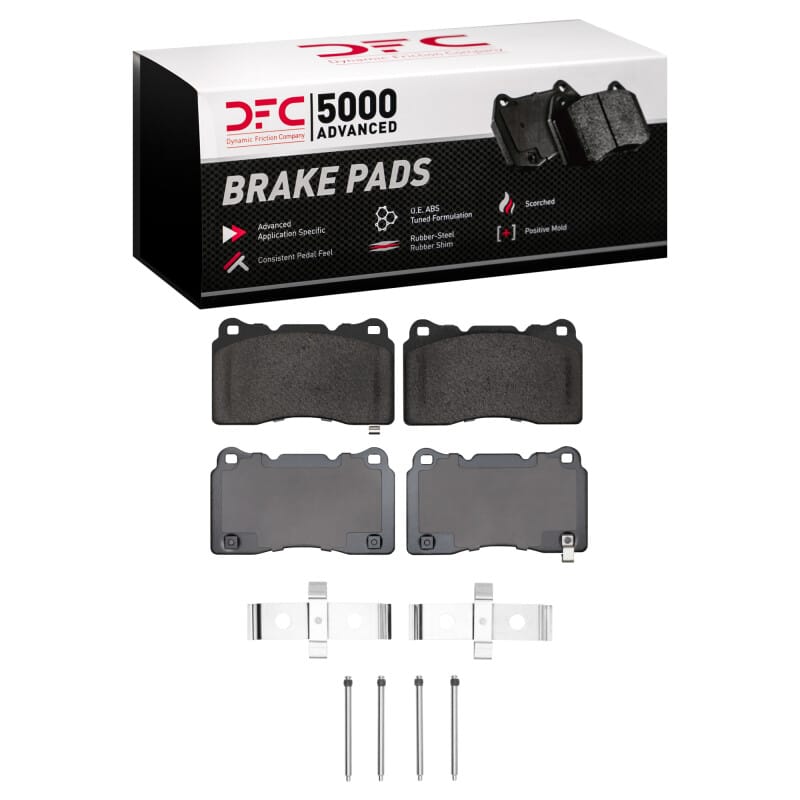 DFC — DFC 04-14 Ford Mustang Front 5000 Advanced Low Metallic Brake Pads and Hardware Kit
DFC Brake Pad Set