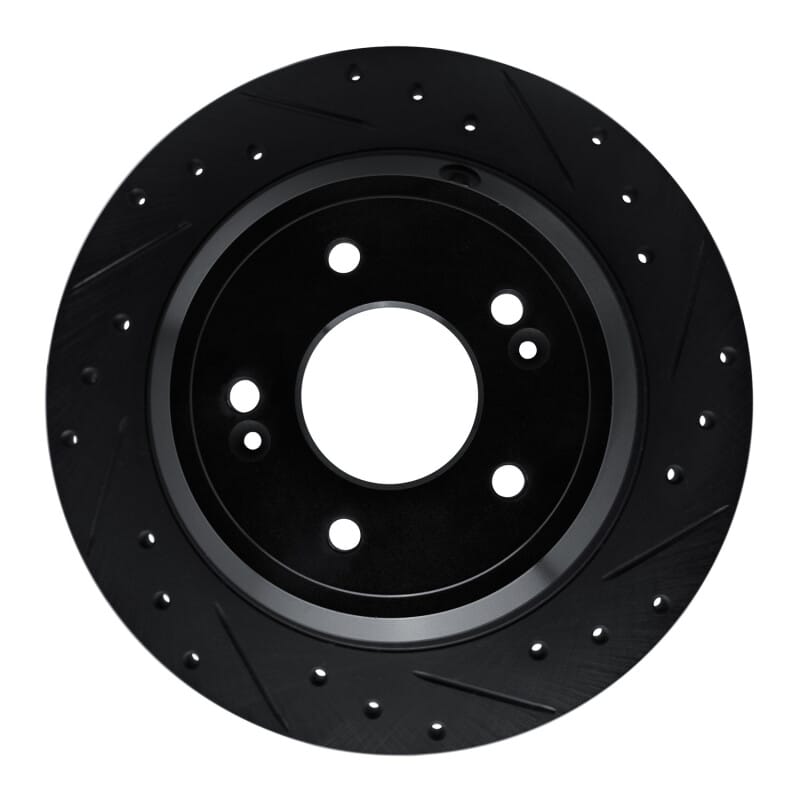 R1 Concepts — R1 09-20 Genesis G80 Rear Right Drilled & Slotted Black Brake Rotor
R1 Brake Rotor Drill