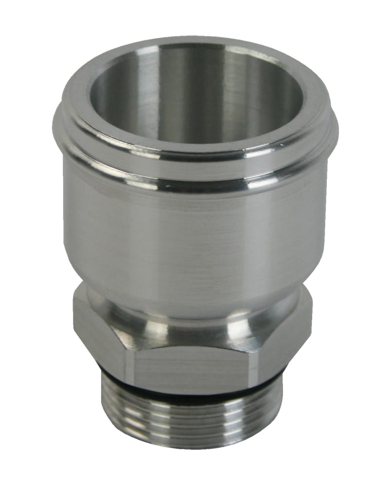 Moroso — Moroso Electric Water Pump Hose Adapter -16An to 1-3/4in Hose - Raw Aluminum