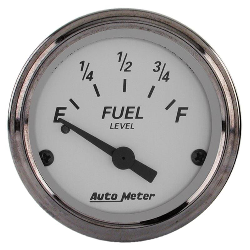 AutoMeter — AutoMeter Gauge Fuel Level 2-1/16in. 0 Ohm(e) to 90 Ohm(f) Elec American Platinum
GA 2" FUEL 0-90 AP