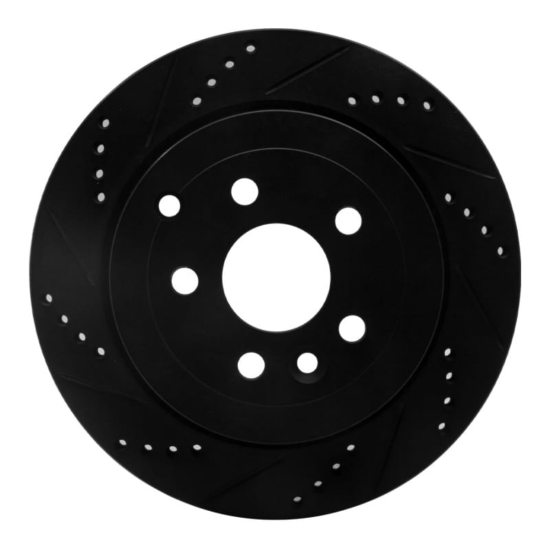 R1 Concepts — R1 08-12 Land Rover LR2 Rear Left Drilled & Slotted Black Brake Rotor
R1 Brake Rotor Drill