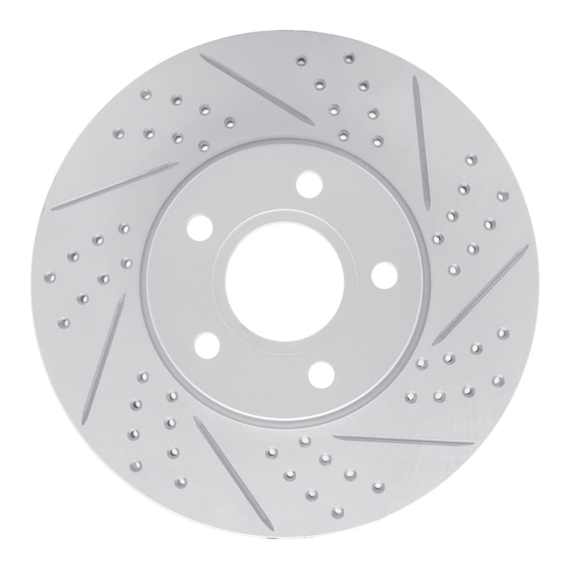 R1 Concepts — R1 12-18 Ford Focus Front Right Drilled & Slotted Geo-Carbon Rotor