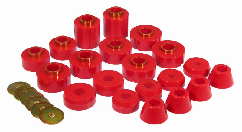 Prothane — Prothane 80-96 Ford F100/350 2/4wd Body Mount - Red
BODY/SUB-FRAME MNTS
