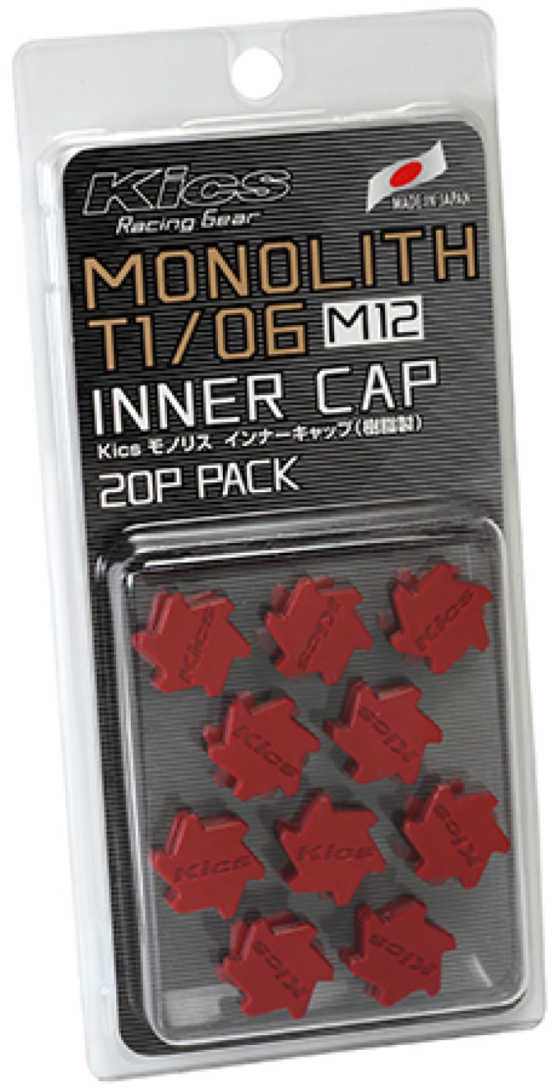 Project Kics — Project Kics M12 Monolith Cap - Red (Only Works For M12 Monolith Lugs) - 20 Pcs