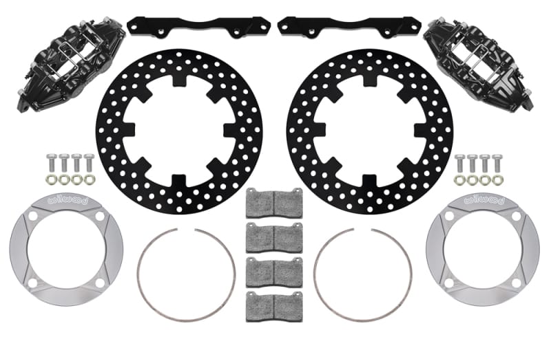 Wilwood — Wilwood 2014+ Polaris RZR XP 1000 Front Kit 11.25in Drilled - Black