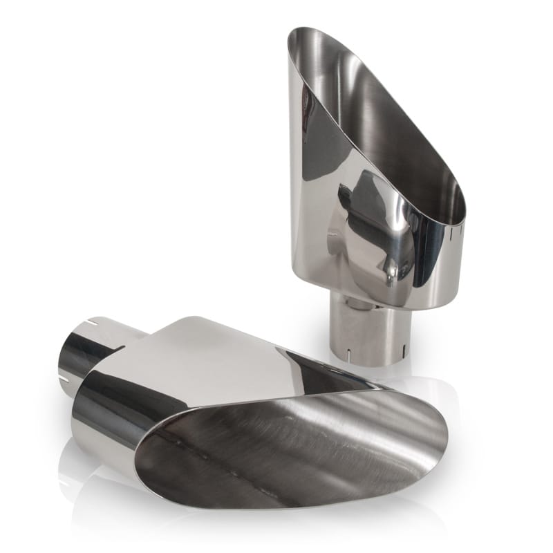 Stainless Works — Stainless Works Big Oval Truck Side Tips - 2.50in ID Inlet (priced per pair)