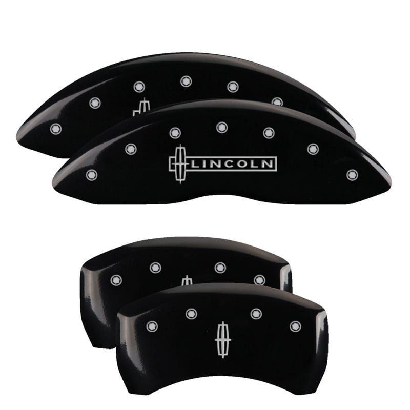 MGP — MGP 4 Caliper Covers Engraved Front Lincoln Engraved Rear Star logo Black finish silver ch
Caliper Covers