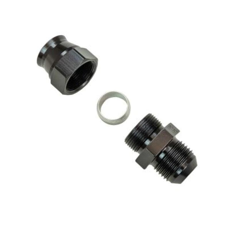 Moroso — Moroso Aluminum Fitting Adapter 10AN Male to 5/8in Tube Compression - Black