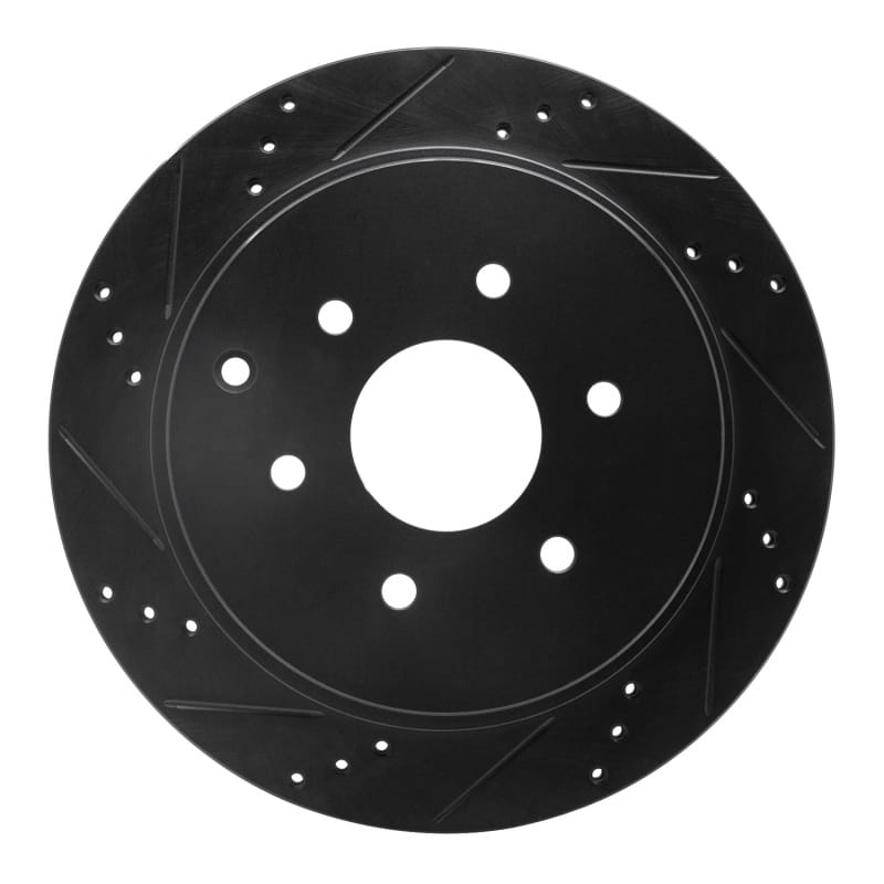 R1 Concepts — R1 10-24 Infiniti QX56 Rear Left Drilled & Slotted Black Brake Rotor
R1 Brake Rotor Drill