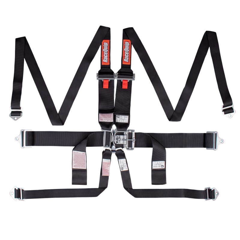 Racequip — RaceQuip Black L & L 6pt HNR Seat Belt