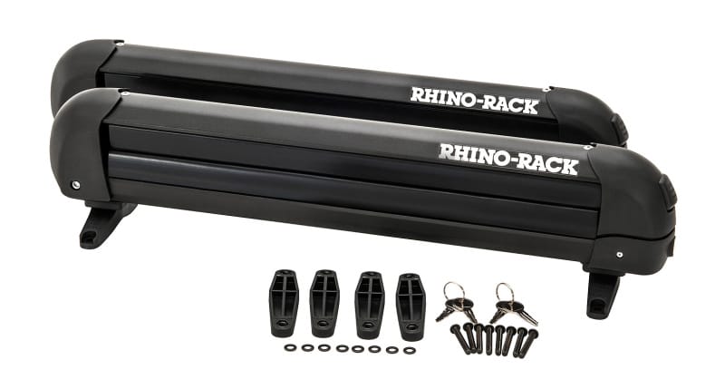 Rhino-Rack — Rhino-Rack Universal Ski/Snowboard Carrier - Fits 4 Pairs of Skis or 2 Snowboards - Black