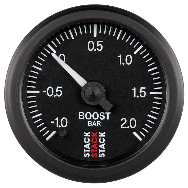 AutoMeter — Autometer Stack 52mm -1 to +2 Bar (Incl T-Fitting) Pro Stepper Motor Boost Pressure Gauge - Black
Ga Bst Stpr Blk 2Bar