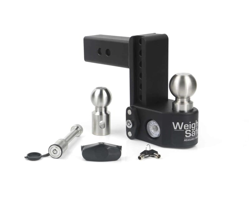Weigh Safe — Weigh Safe 6in Drop Hitch w/Built-in Scale & 2.5in Shank (10K/22K GTWR) w/WS05 - Steel