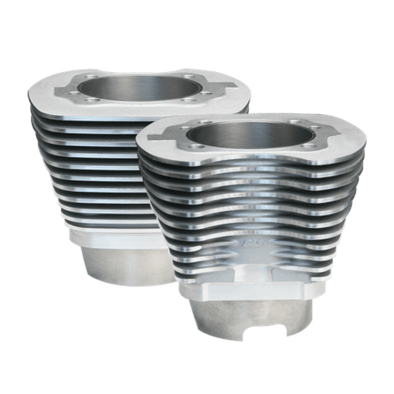 S&S Cycle — S&S Cycle 07-16 BT 11 Fin 4-1/8in Bore Cylinder Set For 117in & 117in Dish Hot Set Up Kit - Silver