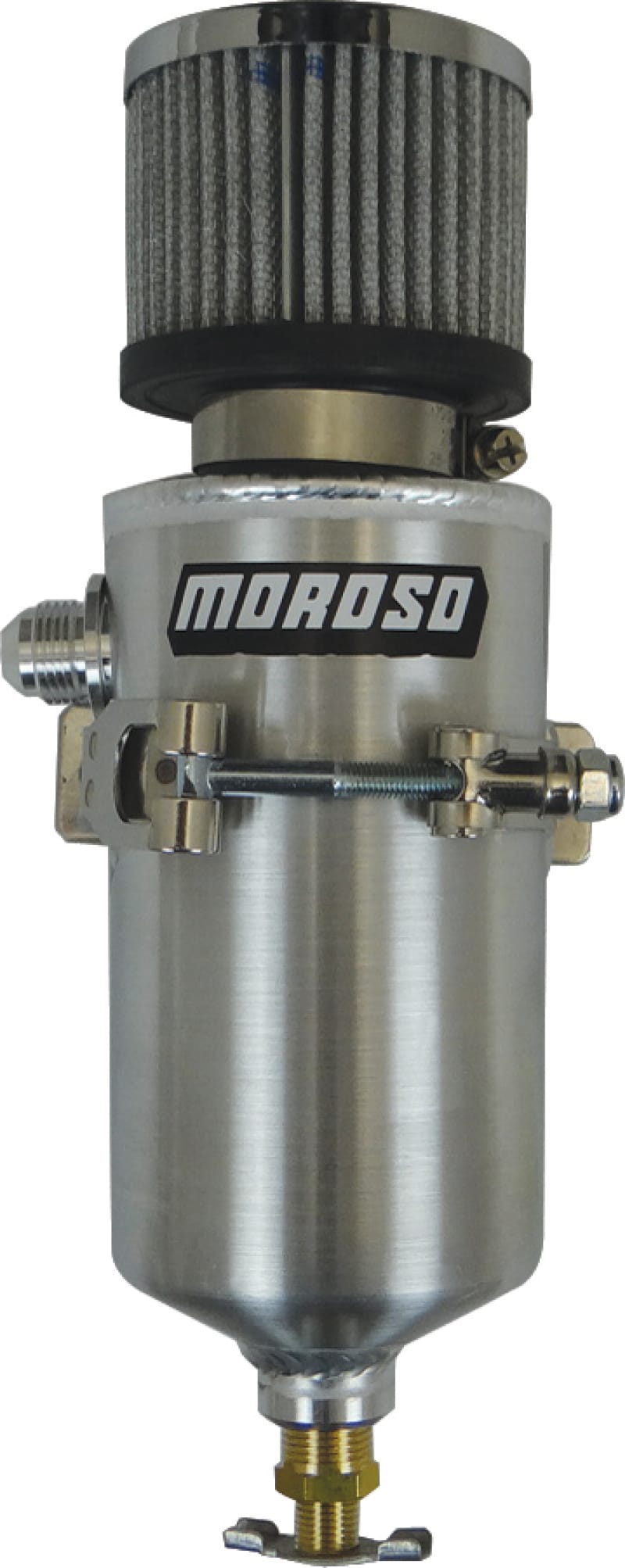 Moroso — Moroso Breather Tank/Catch Can -8An Male Fitting - Aluminum