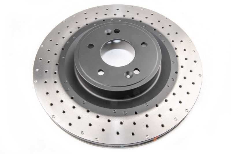 DBA — DBA 2018 Kia Stinger w/ Brembo Brakes Front Drilled & Dimpled 4000 Series Rotor
Brake Rotor
Brake Disc