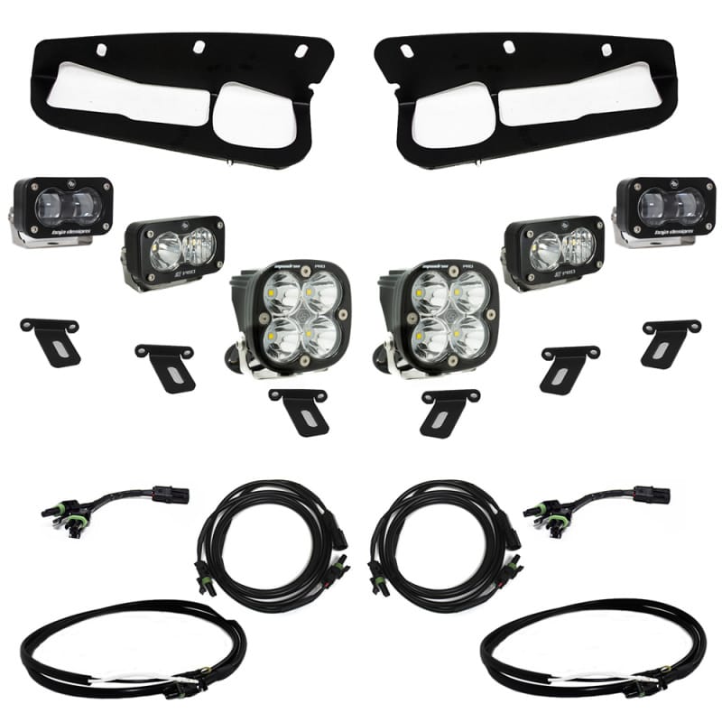 Baja Designs — Baja Designs 21-22 Ford Bronco w/Steel Bumper S2 SAE Pro Fog Pocket Light Kit w/Upfitter - Clear