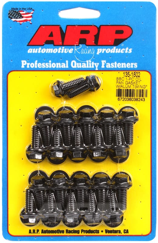 ARP — ARP BB Chevy 1-pc Oil Pan Gasket w/ Alum Timing Cover Hex Bolt Kit