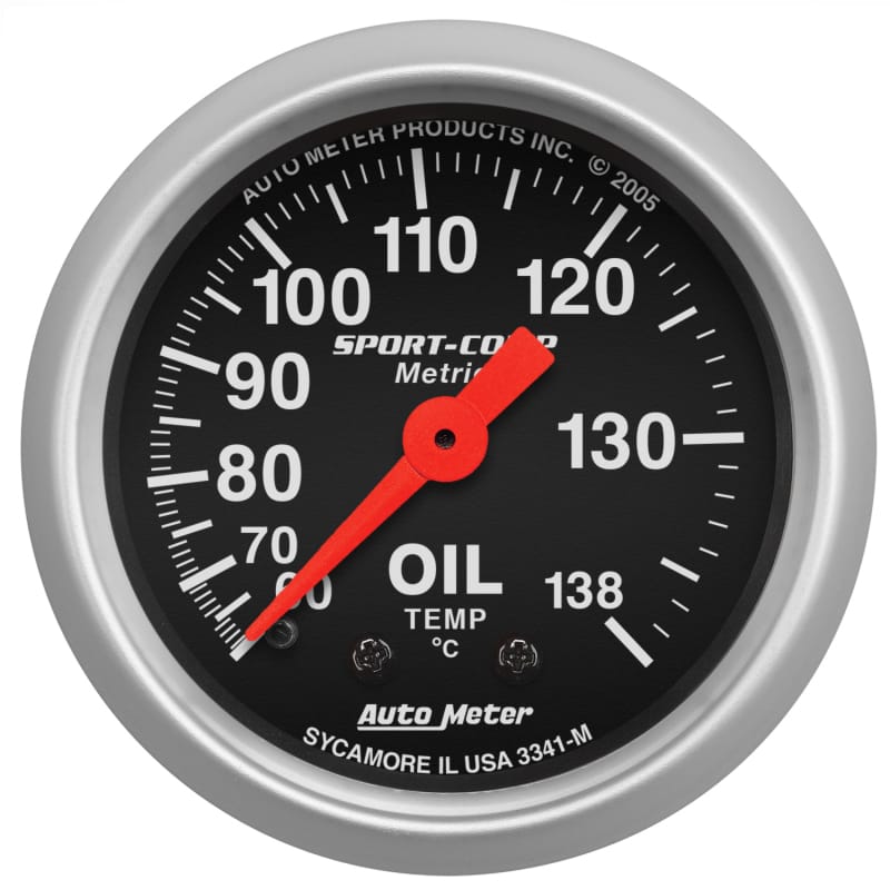 AutoMeter — Autometer Sport 2in Oil Temp Metric, 60-140c. Mech
2" OIL TEMP, 60-140