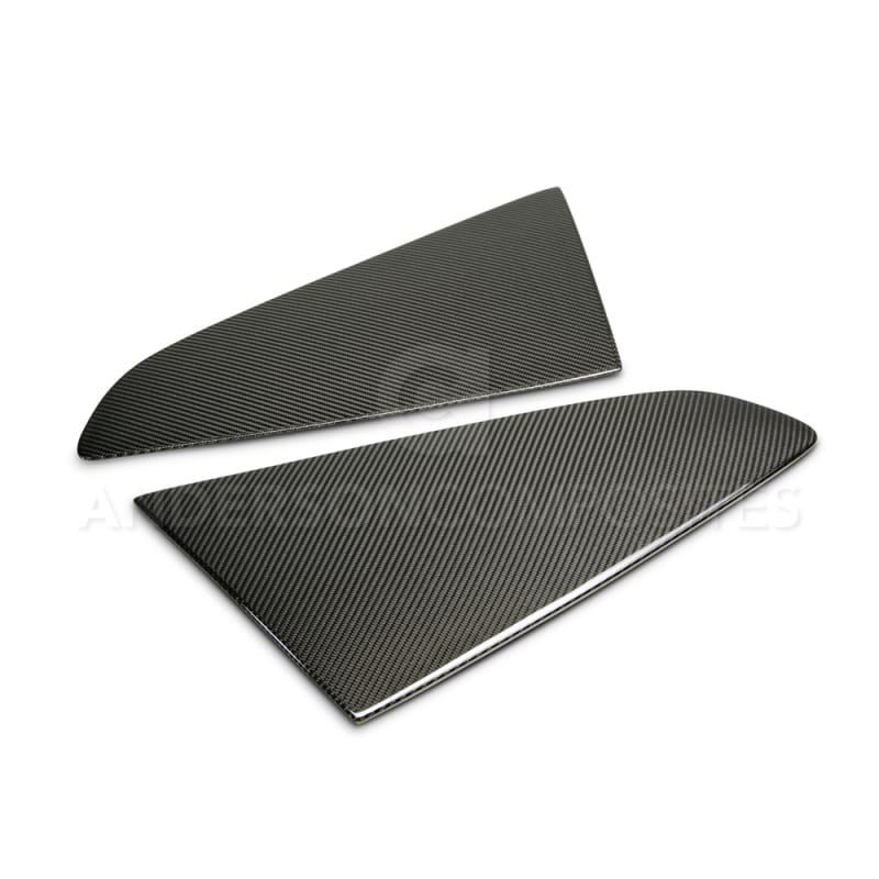 Anderson Composites — Anderson Composites 2015-2017 Ford Mustang Type -F Style Window Louvers - Flat