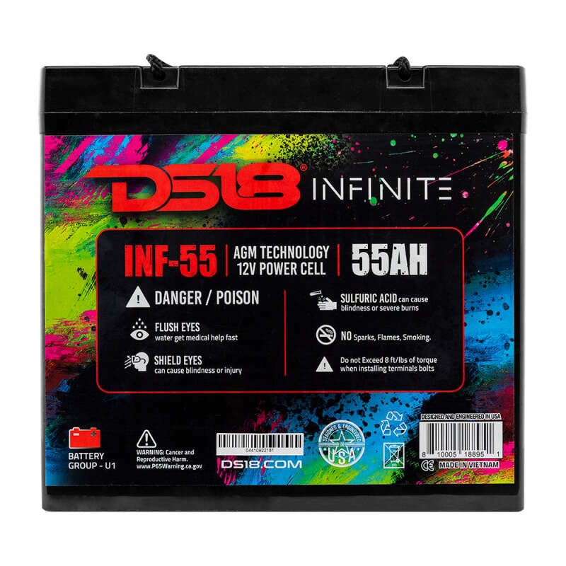 DS18 — DS18 1750 Watts 55 AH Infinite AGM Power Cell Battery