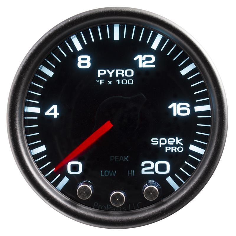 AutoMeter — Autometer Spek-Pro Gauge Pyro. (Egt) 2 1/16in 2000f Stepper Motor W/Peak & Warn Blk/Smoke/Blk
GA 2" EGT BSB SPEK