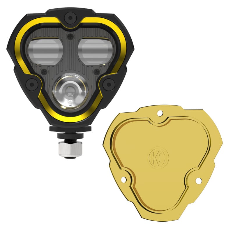 KC HiLiTES — KC HiLiTES FLEX ERA 3 Dual Mode SAE Fog Light - Single Light Master Kit (w/Clear + Yellow Lens)
