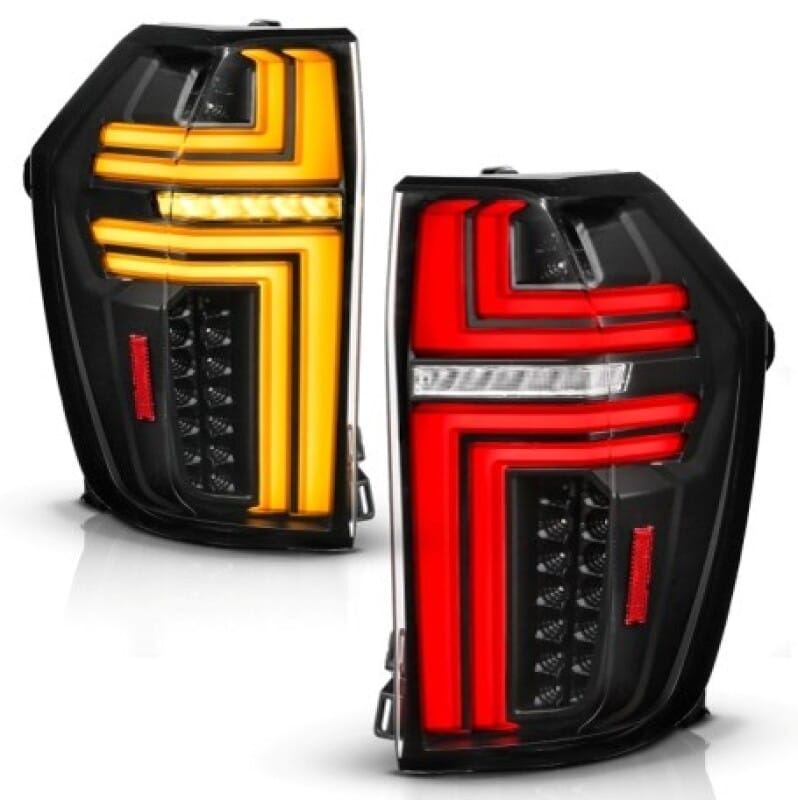ANZO — ANZO 21-24 Chevy Suburban/Tahoe Full LED Tail Lights SeqSig Black - Pair