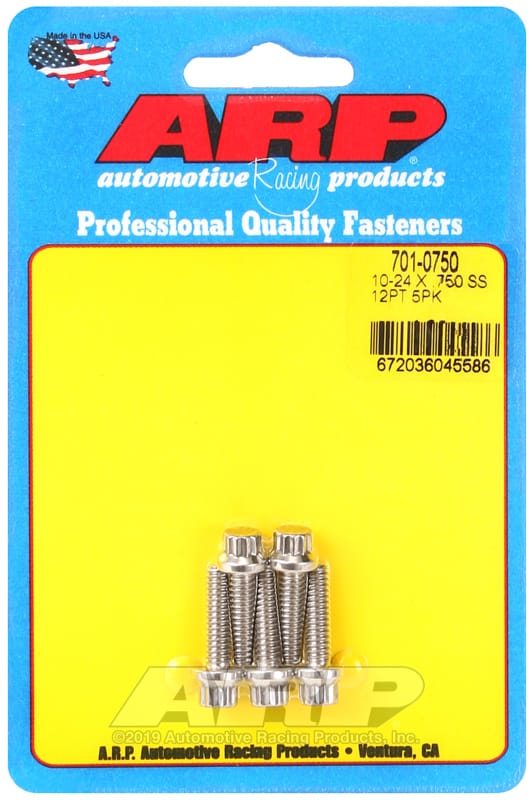 ARP — ARP 10-24 x .750 12pt SS Bolts (Pack of 5)