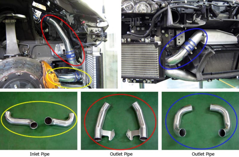HKS — HKS 09-10 Nissan GT-R Intercooler Pipe Kit (2 inlet/4 outlet)