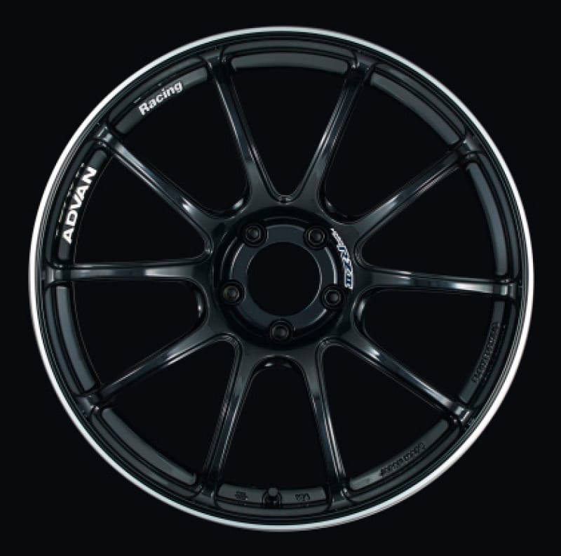 Advan — Advan RZII 17x8 +54 5x114.3 Racing Gloss Black and Ring Wheel