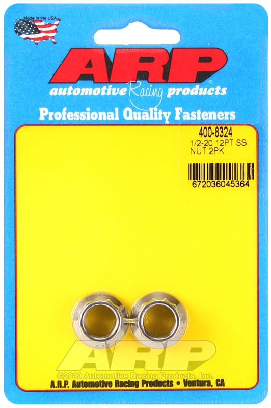 ARP — ARP 1/2-20 SS 12pt nut kit