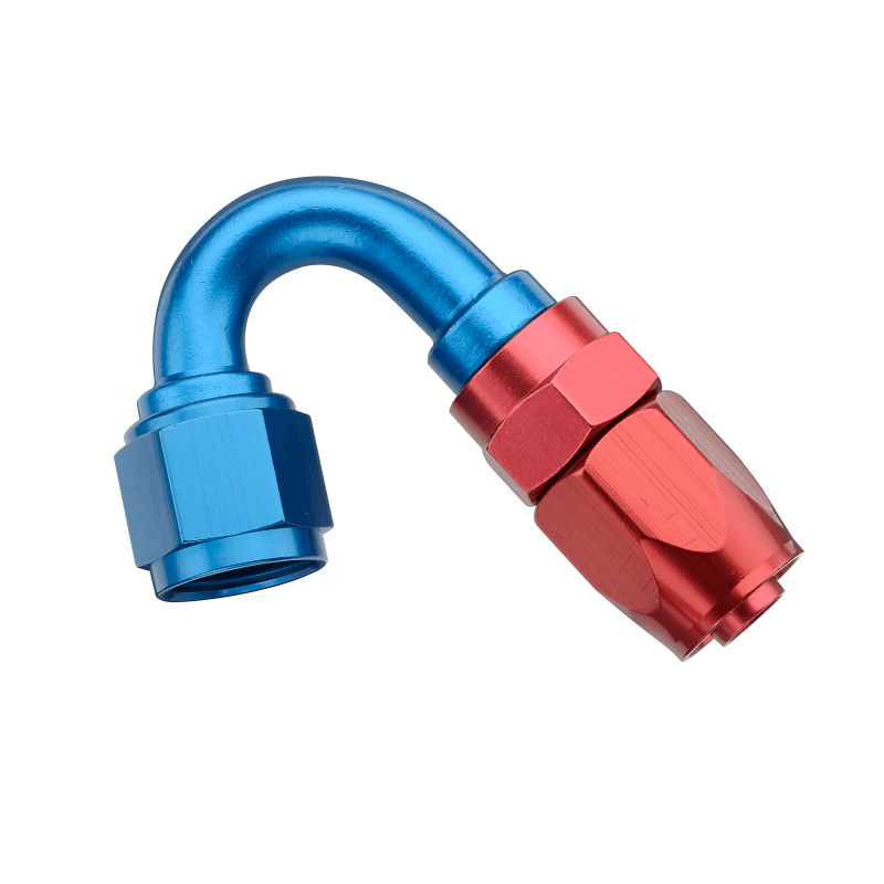 Fragola — Fragola -8AN x 150 Degree Pro-Flow Hose End - Blue/Red