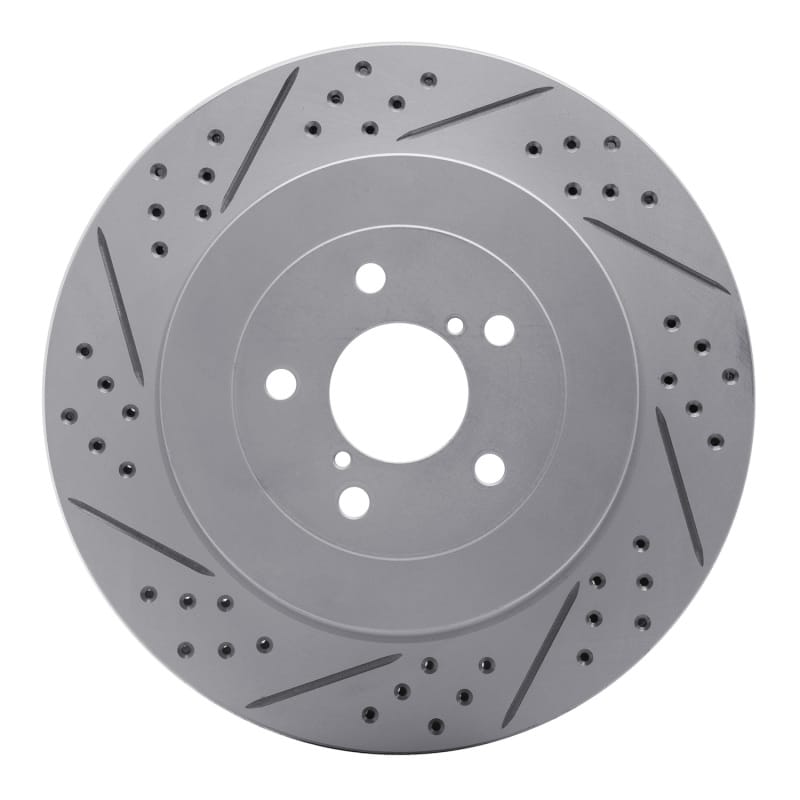 R1 Concepts — R1 03-04 Subaru Impreza Rear Left Drilled & Slotted Geo-Carbon Rotor